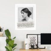 Virginia Woolf Zitat - Ikonen der Frauengeschichte Poster (Heimbüro)