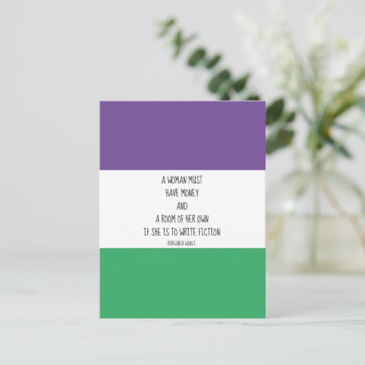 Virginia Woolf Zitat Postcard Postkarte (Stehend Vorderseite)