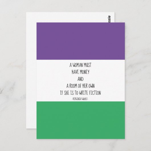 Virginia Woolf Zitat Postcard Postkarte (Vorne/Hinten)