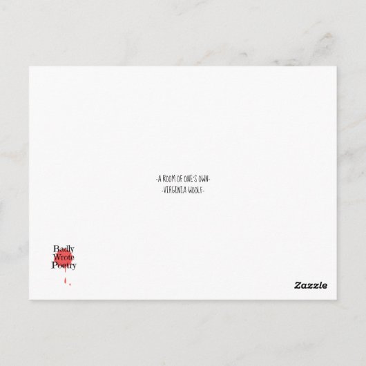 Virginia Woolf Zitat Postcard Postkarte (Rückseite)