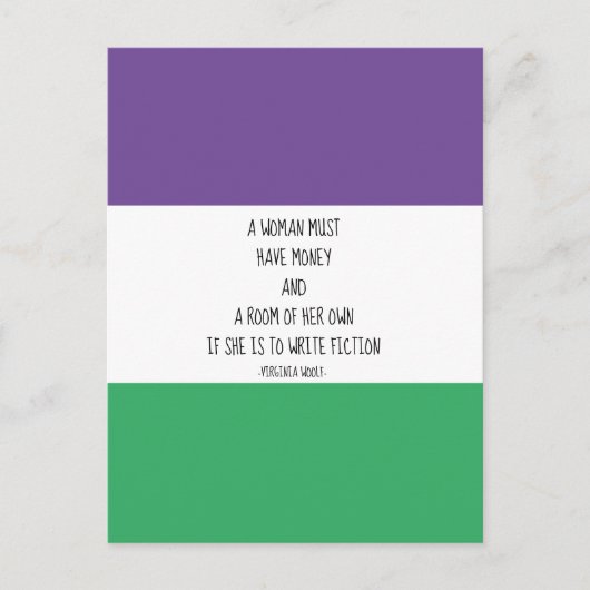 Virginia Woolf Zitat Postcard Postkarte (Vorderseite)