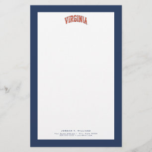 Virginia Wordmark abgenutzt Briefpapier