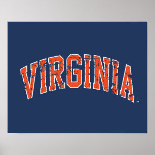Virginia Wordmark abgenutzt Poster