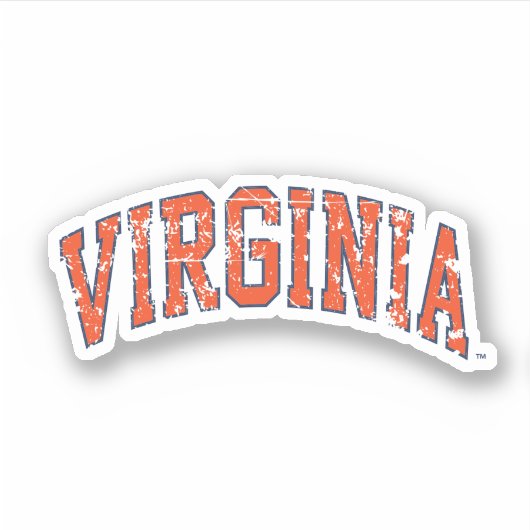 Virginia Wordmark erschüttert Aufkleber (Vorderseite)