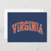 Virginia Wordmark erschüttert Einladungspostkarte (Vorne/Hinten)