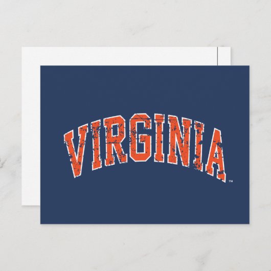 Virginia Wordmark erschüttert Einladungspostkarte (Vorne/Hinten)