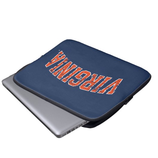 Virginia Wordmark erschüttert Laptopschutzhülle (Vorne Knopf)