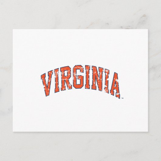Virginia Wordmark erschüttert Postkarte (Vorderseite)