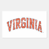 Virginia Wordmark erschüttert Rechteckiger Aufkleber (Vorderseite)