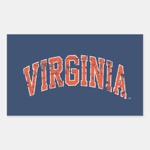 Virginia Wordmark erschüttert Rechteckiger Aufkleber