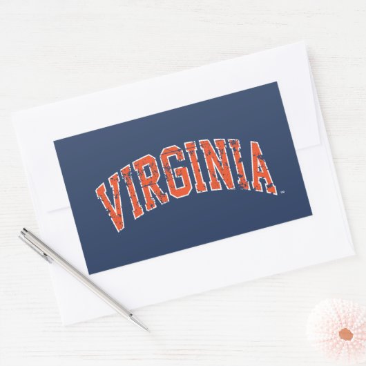 Virginia Wordmark erschüttert Rechteckiger Aufkleber (Umschlag)