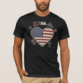 Virginia Wright Herz Flagge USA T-Shirt