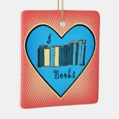 Virginia Wright I Heart Books Christmas Keramikornament (Rechts)