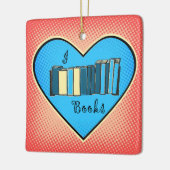 Virginia Wright I Heart Books Christmas Keramikornament (Links)