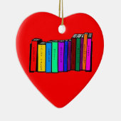 Virginia Wright I Heart Books Herz Shape Keramik Ornament (Rechts)