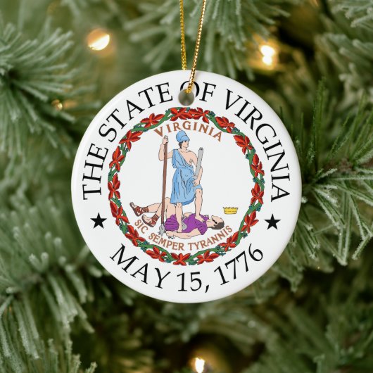 Virginia-Zeichen Keramik Ornament (Baum)