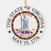 Virginia-Zeichen Keramik Ornament (Vorne)