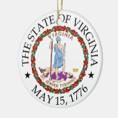 Virginia-Zeichen Keramik Ornament (Links)