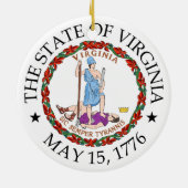 Virginia-Zeichen Keramik Ornament (Hinten)