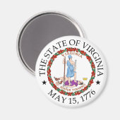 Virginia-Zeichen Magnet (Vorderseite/Rückseite)
