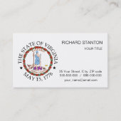 Virginia-Zeichen Visitenkarte (Vorderseite)