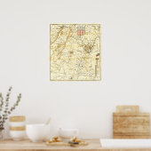 Virginia Zivil War Battle Map 1862 Poster (Küche)
