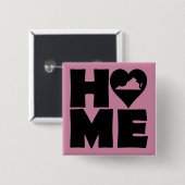 Virginia Zuhause Heart Staat Button Abzeichen Butt (Vorne & Hinten)