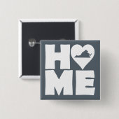 Virginia Zuhause Heart Staat Button Abzeichen Butt (Vorne & Hinten)