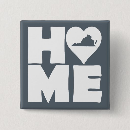 Virginia Zuhause Heart Staat Button Abzeichen Butt (Vorderseite)