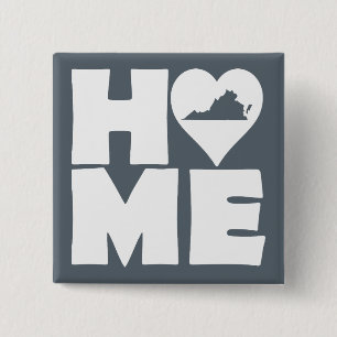 Virginia Zuhause Heart Staat Button Abzeichen Butt