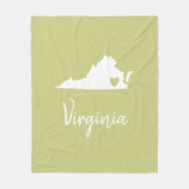 Virginia Zuhause Staat Fleece Decke (Vorderseite)
