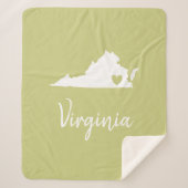 Virginia Zuhause Staat Fleece Decke Sherpadecke (Vorderseite)