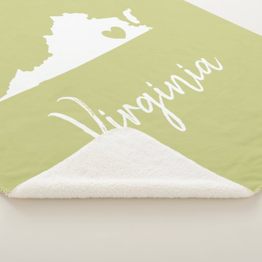 Virginia Zuhause Staat Fleece Decke Sherpadecke (3/4)