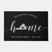 Virginia Zuhause Staat Personalisiert Fußmatte (Vorderseite)