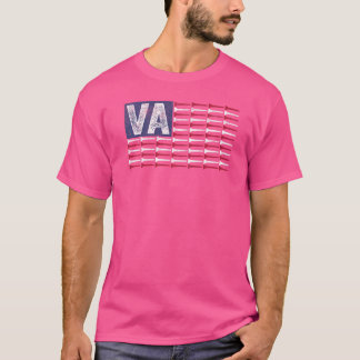 Virginia Zuhause Staat VA American Flag Patriotic  T-Shirt