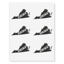 Virginia-Zuhause-Vintage Karten-Silhouette