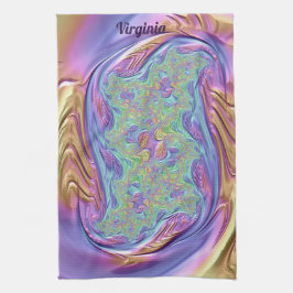 VIRGINIA ~ Zusammenfassendes Muster ~ ORIGINAL Des Geschirrtuch