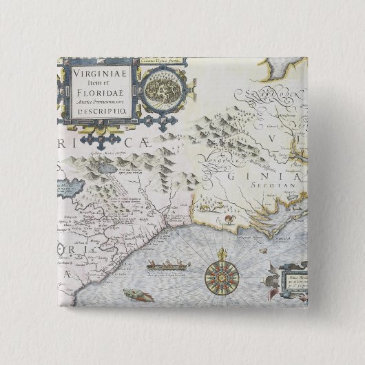Virginiae Einzelteil und Floridae Americae Button (Vorderseite)