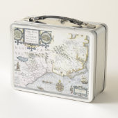 Virginiae Einzelteil und Floridae Americae Metall Brotdose (Rückseite)