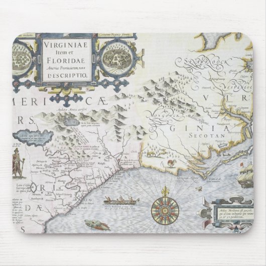 Virginiae Einzelteil und Floridae Americae Mousepad (Vorne)