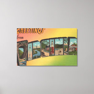 VirginiaLarge Buchstabe ScenesVirginia 4 Leinwanddruck