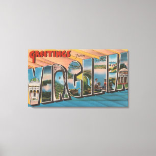 VirginiaLarge Buchstabe ScenesVirginia Leinwanddruck
