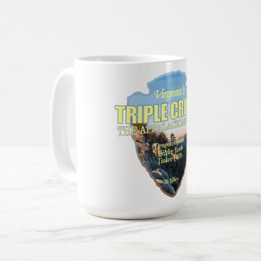 Virginia's Triple Crown (Pfeilspitzen) Kaffeetasse (Vorderseite Links)