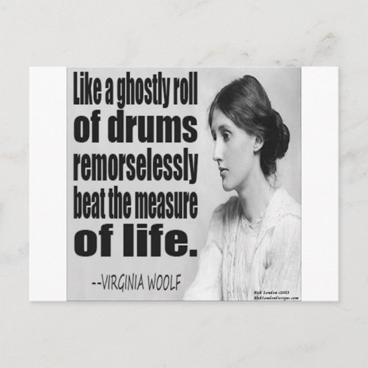 Virginias Woolf Gespenstische Rolle Zitat Postkarte (Vorderseite)