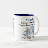 Virginiasymbole u. -karte zweifarbige tasse (VorderseiteRechts)