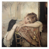 Virginie (Die Pariser Frau) (von Albert Edelfelt) Fliese (Vorderseite)