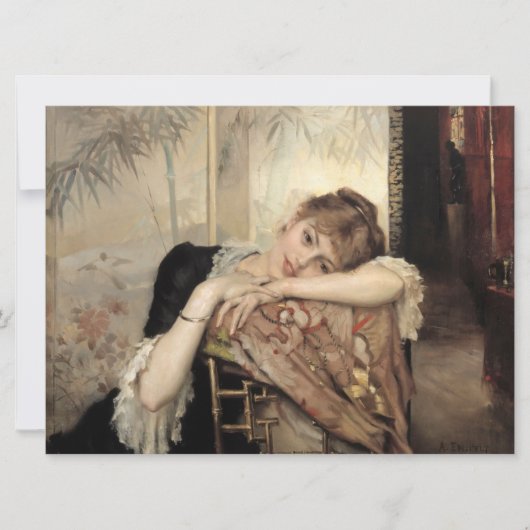 Virginie (Die Pariser Frau) (von Albert Edelfelt) Karte (Vorderseite)