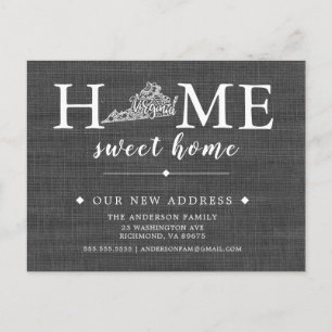 VIRGINIEN Staat - Ankündigungskarte Ankündigungspostkarte