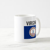 Virginina // Nationale Staatsflagge der USA Kaffeetasse (VorderseiteRechts)