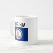 Virginina // Nationale Staatsflagge der USA Kaffeetasse (Vorderseite Links)